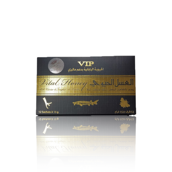 العسل الحيوي Vital Honey للرجال – واجهة العلبة